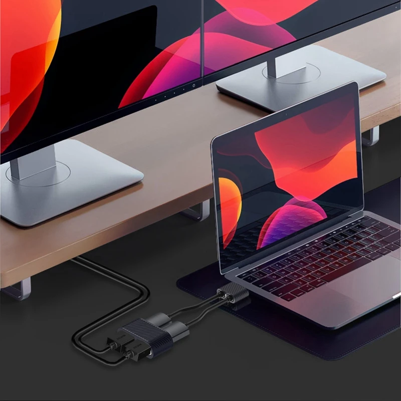 Алюминиевый сплав USB C внешняя мульти Sn Ie карта 3 1 док станция двойной 2 HDMI VGA