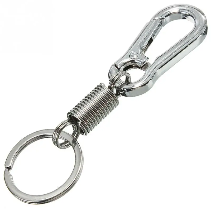 

Stainless Steel Gourd Buckle Carabiner Keychain Waist Belt Clip Anti-lost Buckle Hanging Retractable Keyring Bag Accessories