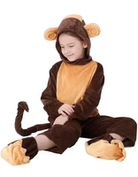 boy girl animal onesie monkey pajamas child kid halloween book week monkey cosplay outfit