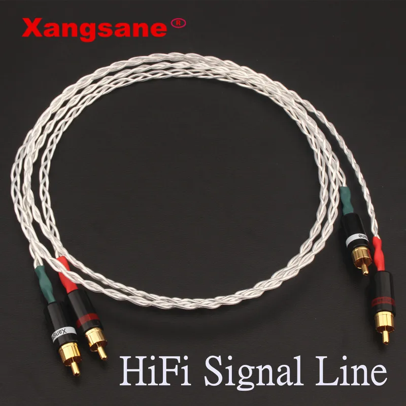 Пара кабелей rca xangsana hifi кабель для колонок с двойным лотосом посеребренный