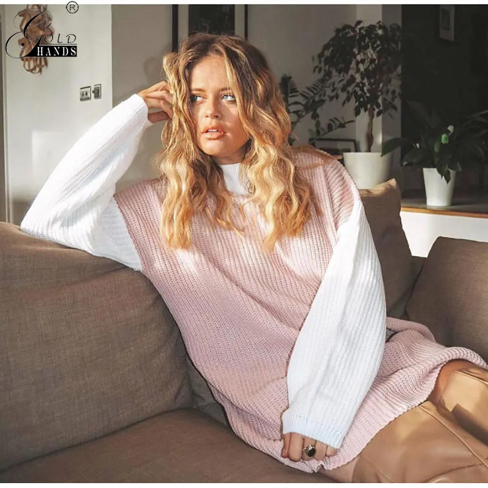 Золотые стрелки 2019 Новые осенне-зимние топы с высоким воротником в стиле пэчворк