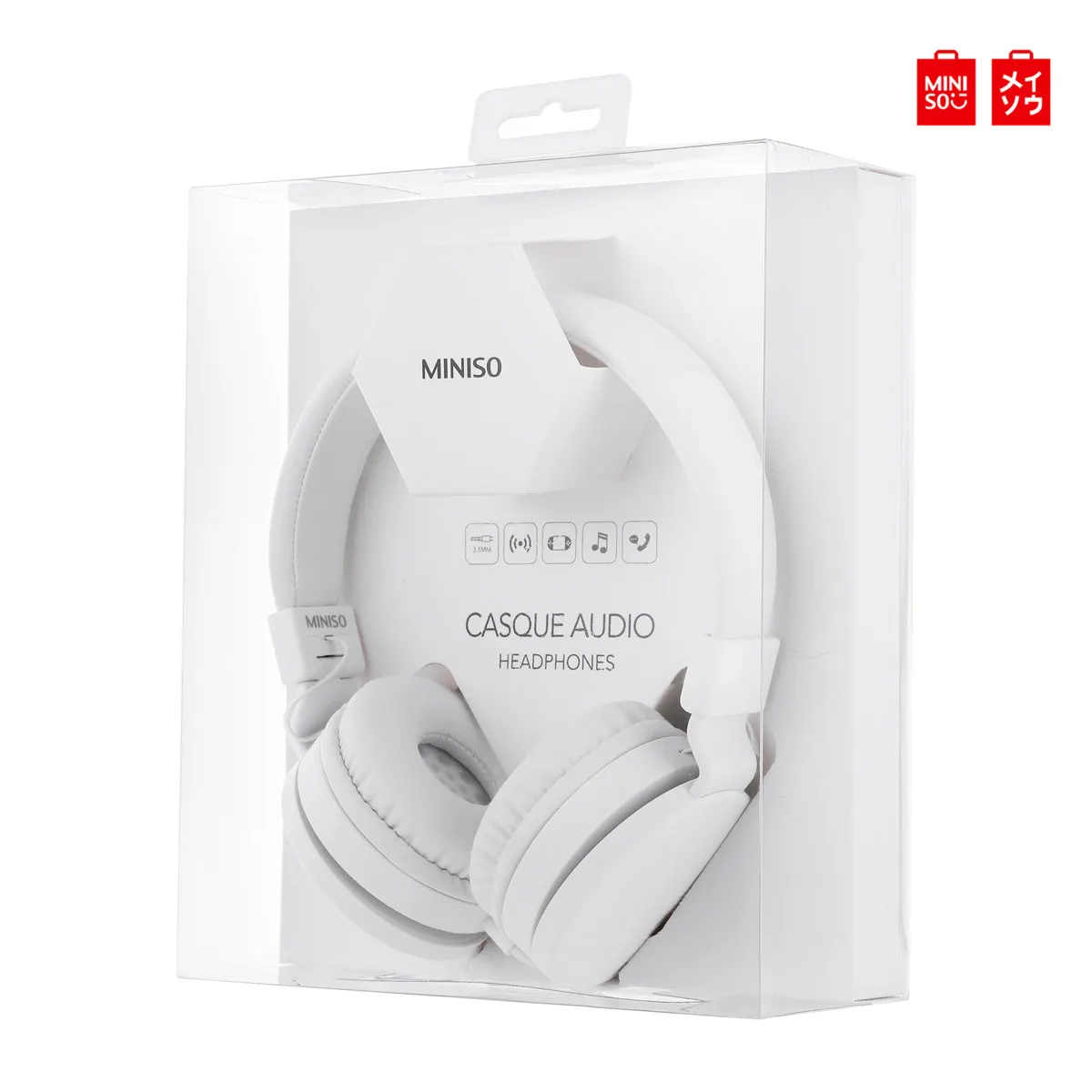 Складные музыкальные наушники MINISO HM001, 3,5 мм, проводные наушники, гарнитура с тяжелыми басами, Hi-Fi стерео гарнитура, стиль Concision