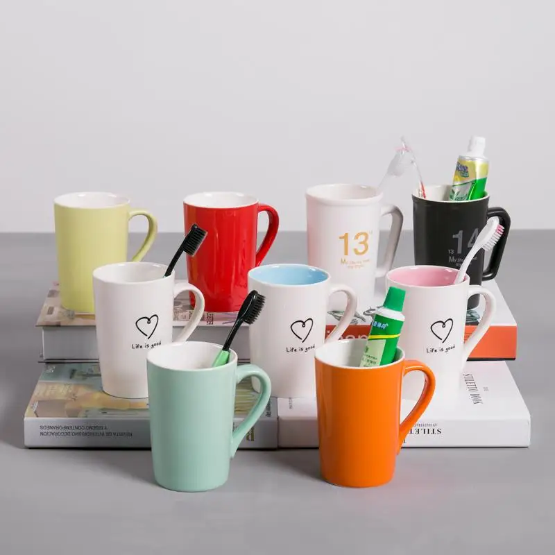 Креативная керамическая пара зубных щеток кружка для чистки мытья рта