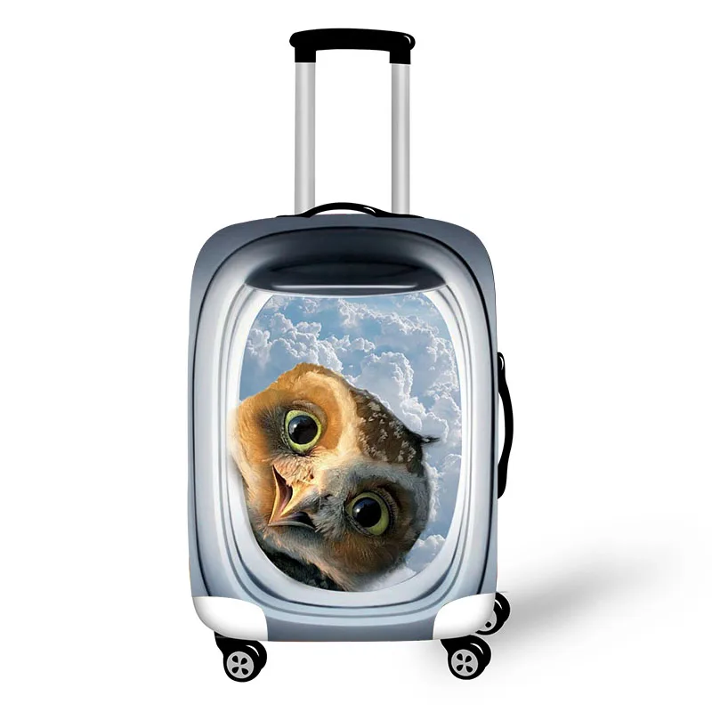 Милые Защитные чехлы с 3d рисунком животных для дорожного чемодана