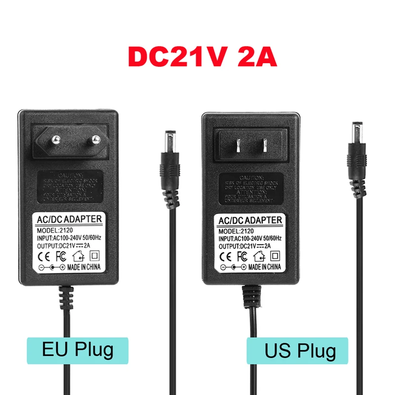 DC 8,4 V 1A/4,2 V 1A/21V 2A/16,8 V 1A/8,4 V 2A 18650 адаптеры для зарядки литиевых батарей DC5.5* 2,1mm адаптер для зарядки
