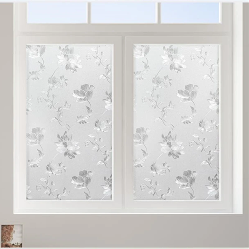 

Contton Colour Opaque Thicken Static Frosted Stained Glass Window Film Decorative Home Privacy Glass Sticker Window Privacy Film