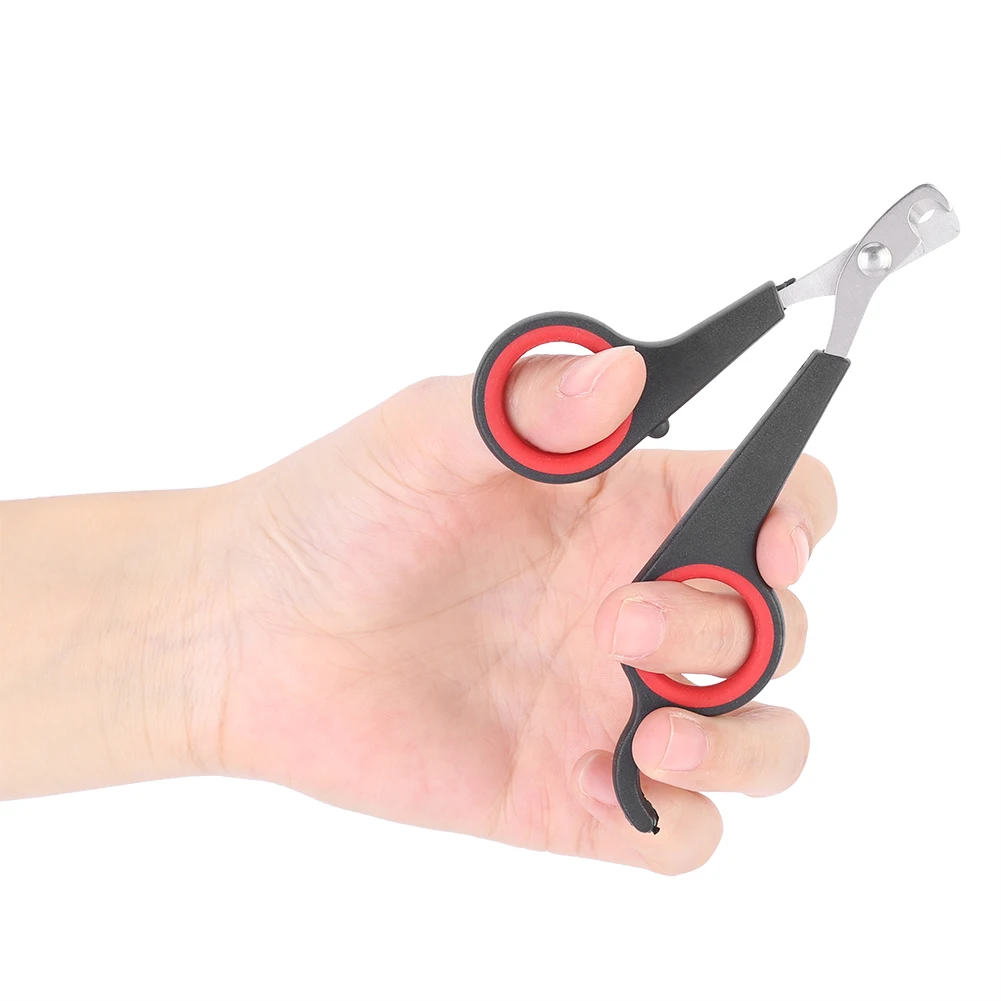 

Pet Bird Parrot Small Animals Accessory Grooming Tool Nail Scissors Clipper Black and Red Bird Supplies