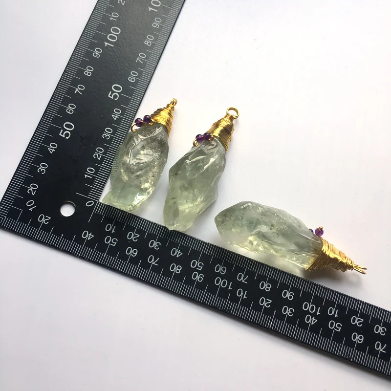 CSJ необычное натуральное необработанное зеленое искусственное ювелирное