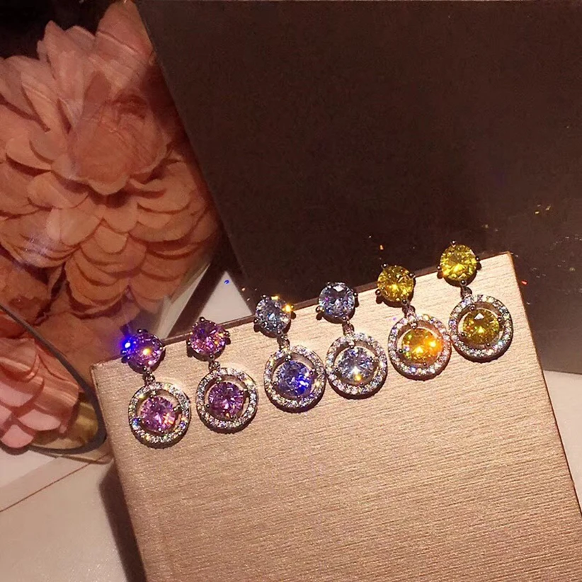 Женские серьги подвески из серебра 925 пробы|Серьги-гвоздики| |