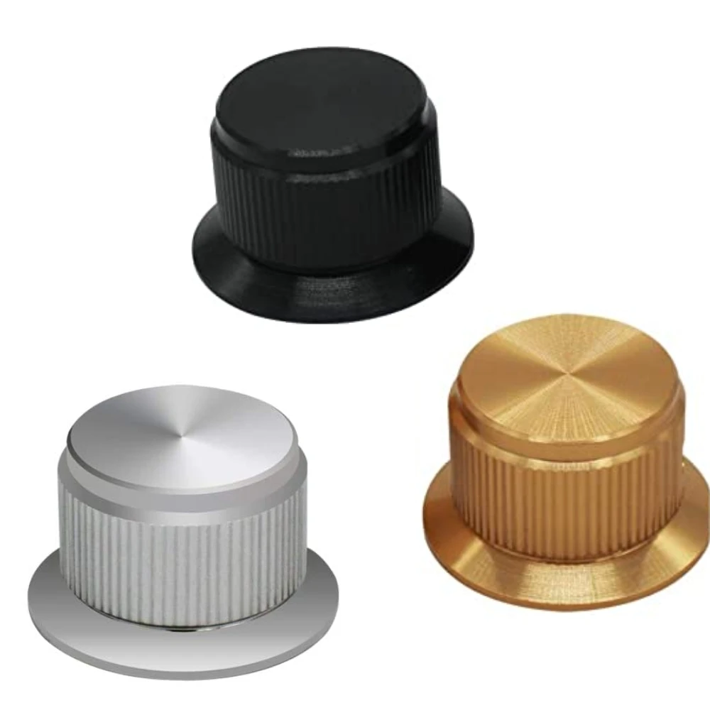 3 stücke silber aluminium legierung potentiometer drehknopf volumen audio elektrische gitarre bass schraube typ 24x145mm d h free global shi