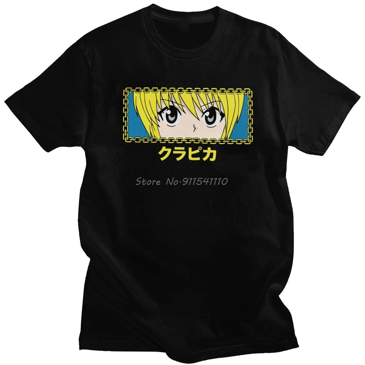 Kawaii HXH KURAPIKA глаза футболка для Для мужчин с О образным вырезом коротким рукавом