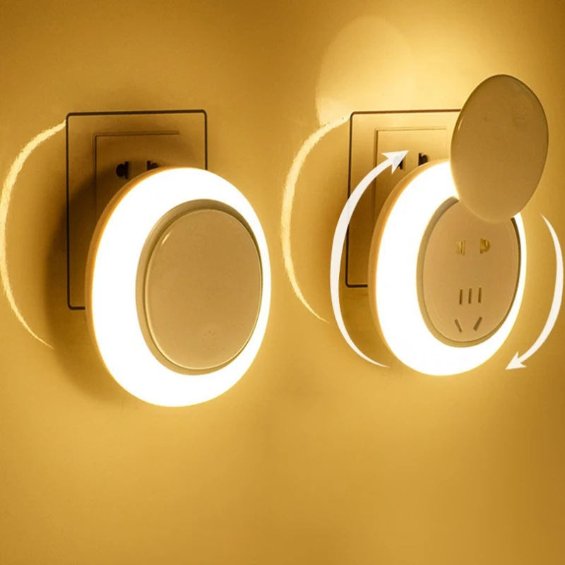 Remote Control Induction Night Light Bedroom Bedside Plug Plug-in Energy Saving White Fireproof Material Corridor Warm | Лампы и