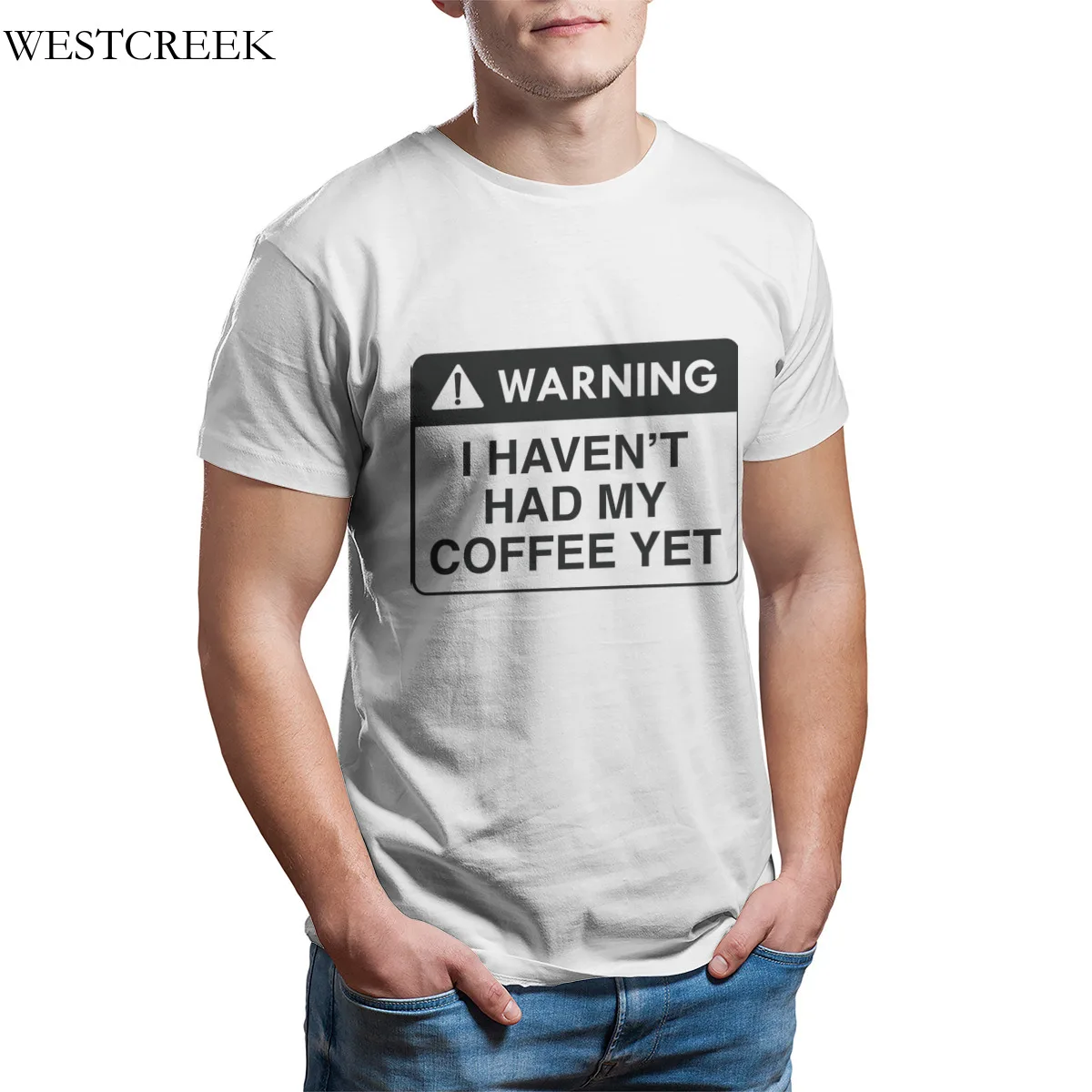 

Wholesale Men's T-Shirt Warning Coffee T-Shirt Retro Top quality Hip-Hop Male Clothing 32770