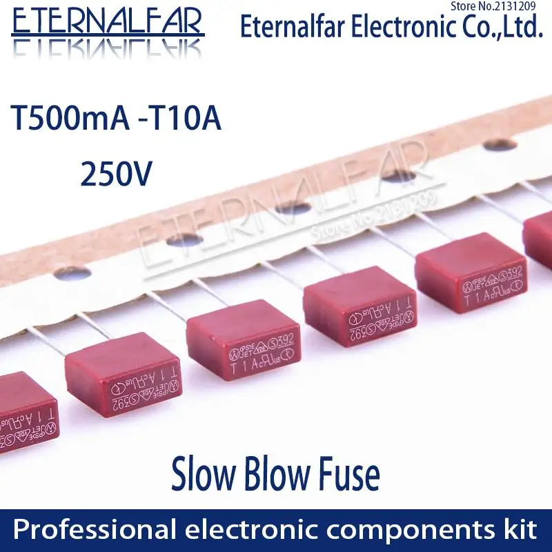 

392 Square Fuse T50MA T500MA T1A T2.5A T3.15A T4A T5A T6.3A L 250V 932 Plastic T2A LCD TV Power Board Commonly Water Purifier