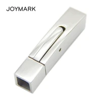 rectangle stainless steel bayonet clasp box clasp lock clasp for jewelry making 3x3mm 4x4mm 5x5mm 6x6mm hole bxgc 227