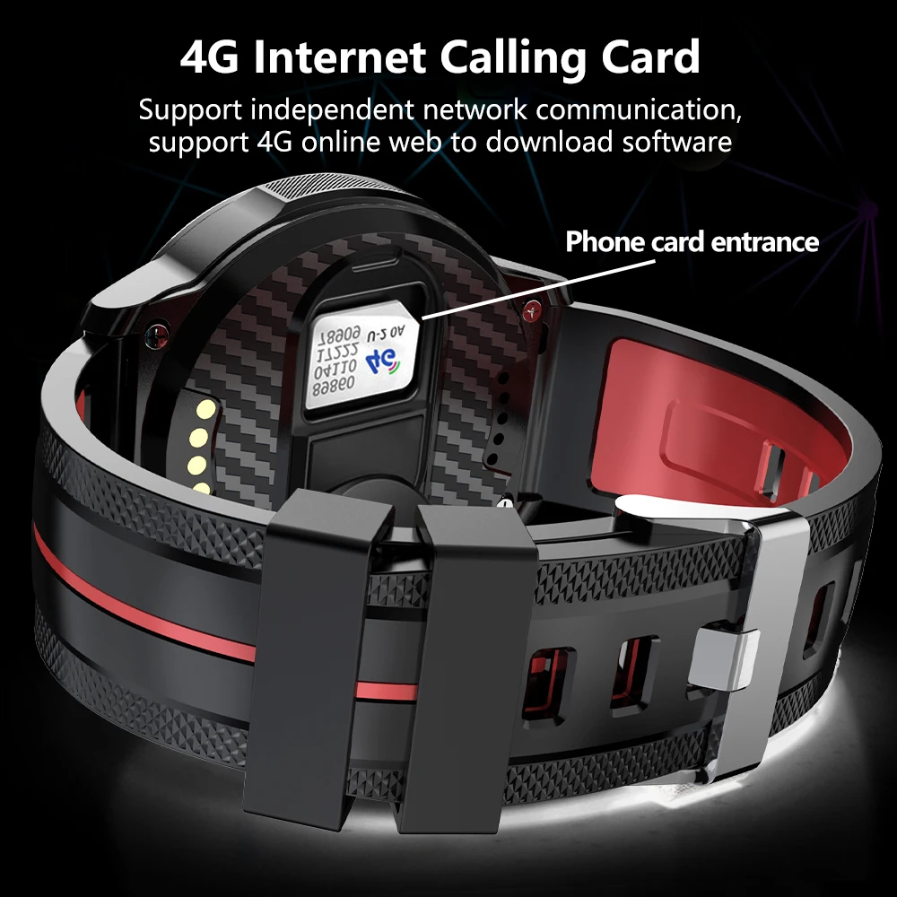 Смарт-часы LOKMAT LET 4G с Sim-картой для мужчин экран 1 39 дюйма AMOLED Wi-Fi GPS-трекер 5 Мп две