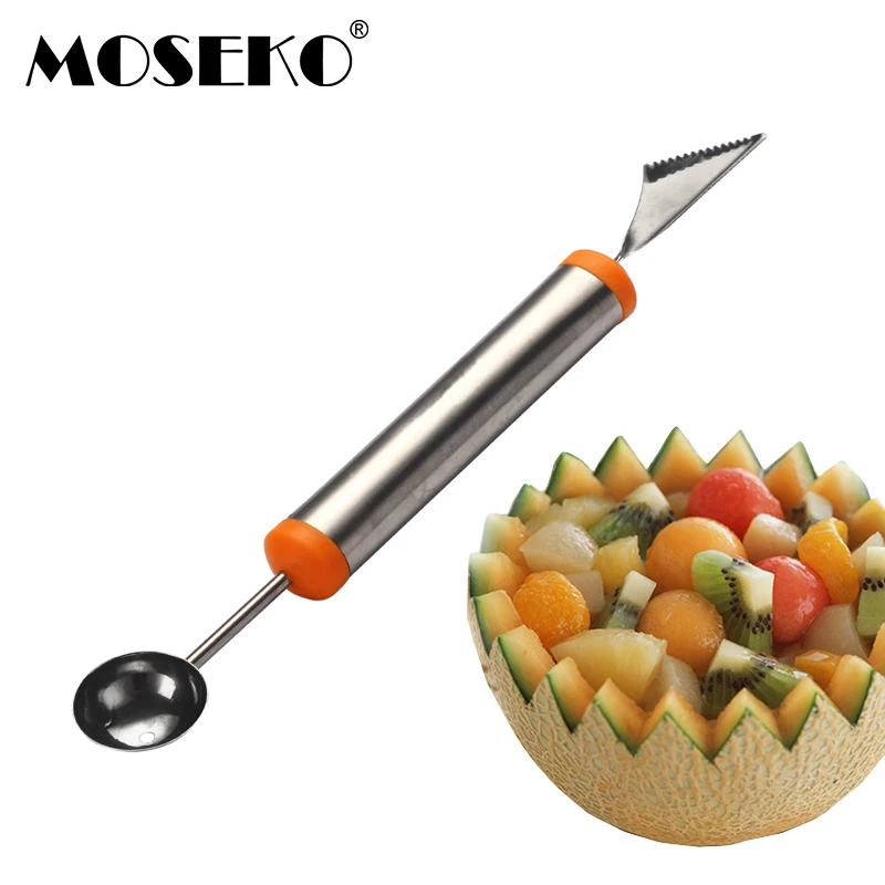 MOSEKO Фруктовая тарелка резьба нож для дыни шариковая ложка Мороженое Совок арбуз