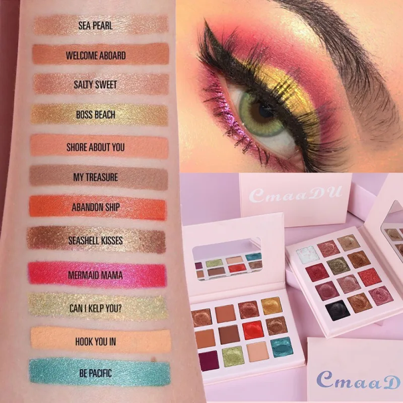 Блестящая матовая палитра теней для век макияж блестящий пигмент дымчатые тени