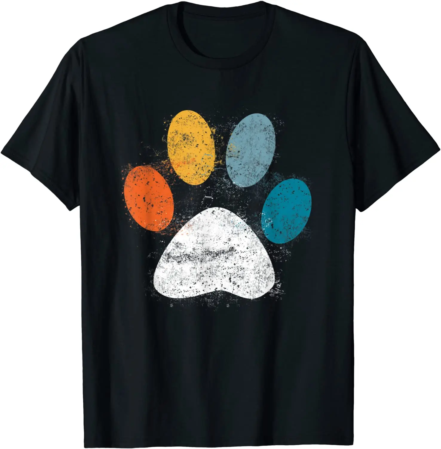 

Vintage Dog T-Shirt Puppy Dog Paw Print Dog Love Pet Paw