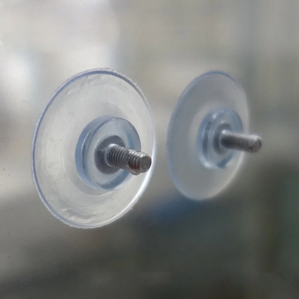 

10pcs 4mm Furniture Desk Glass PVC Anti-Collision Suction Cups Sucker Hanger Pads with Screw Replacement Parts for Table