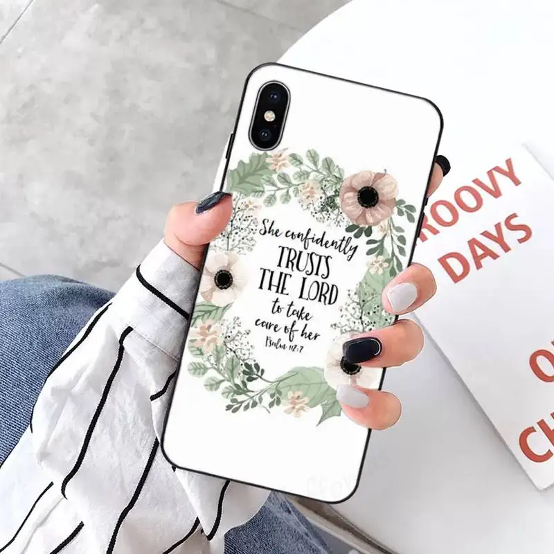 

bible Quotes Phone Case for iPhone 11 12 pro XS MAX 8 7 6 6S Plus X 5S SE 2020 XR mini