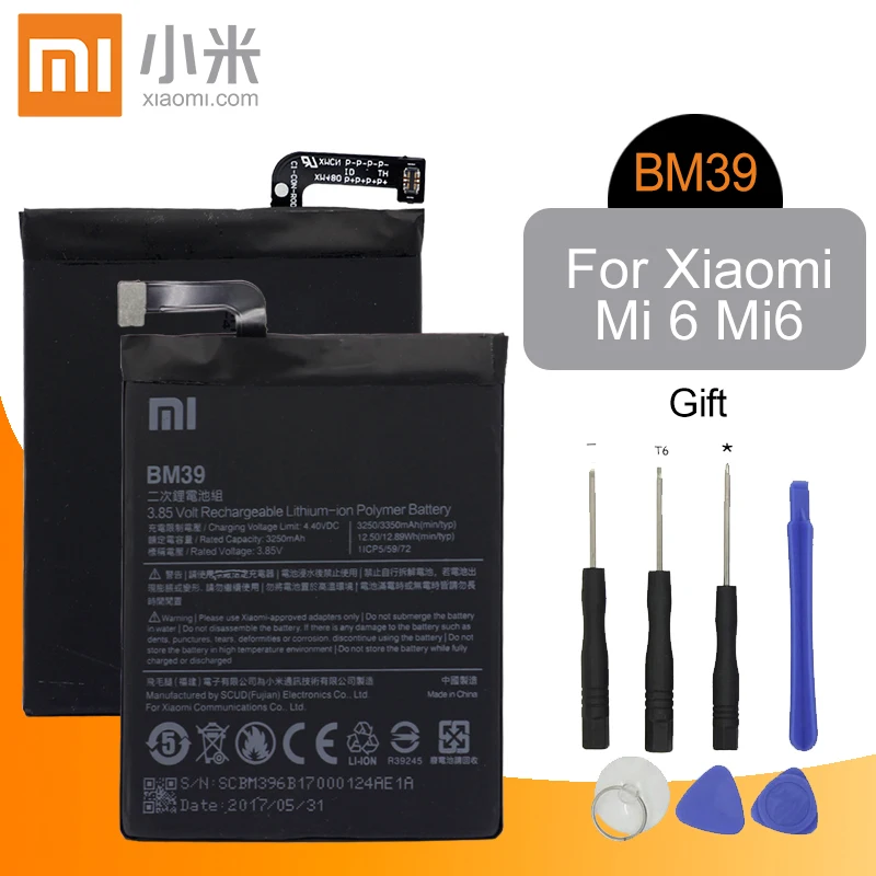 Аккумулятор для телефона Xiao mi BM22 для Xiaomi mi 5 5X mi 4C mi 6 mi 8 для Red mi Note 5A 5A Pro BM35 BM39 BN31 BM3E - Цвет: BM39 For Xiaomi Mi 6