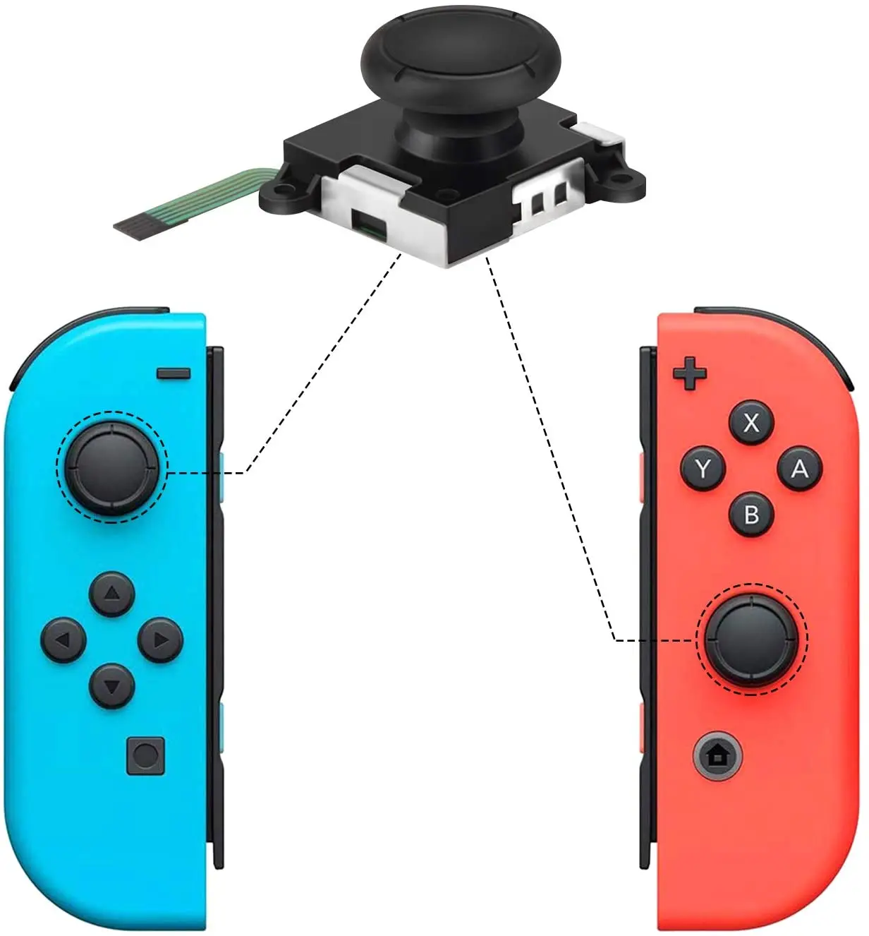3D джойстик Замена для Nintendo Switch joycon аналоговый стик Joy Con ремонта Регулятора