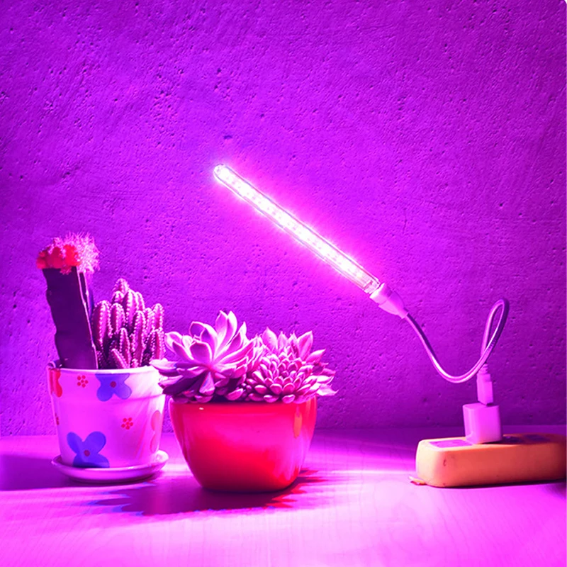 

3W/5W/10W USB LED Grow Light Full Spectrum Red & Blue Hydroponic Plant Growing Light Bar for Desktop Plant Flower Growing DC 5V