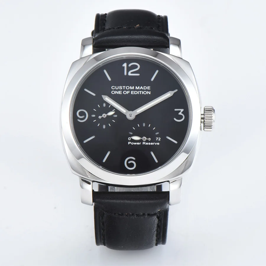 Мужские автоматические механические часы с запасом мощности светящиеся