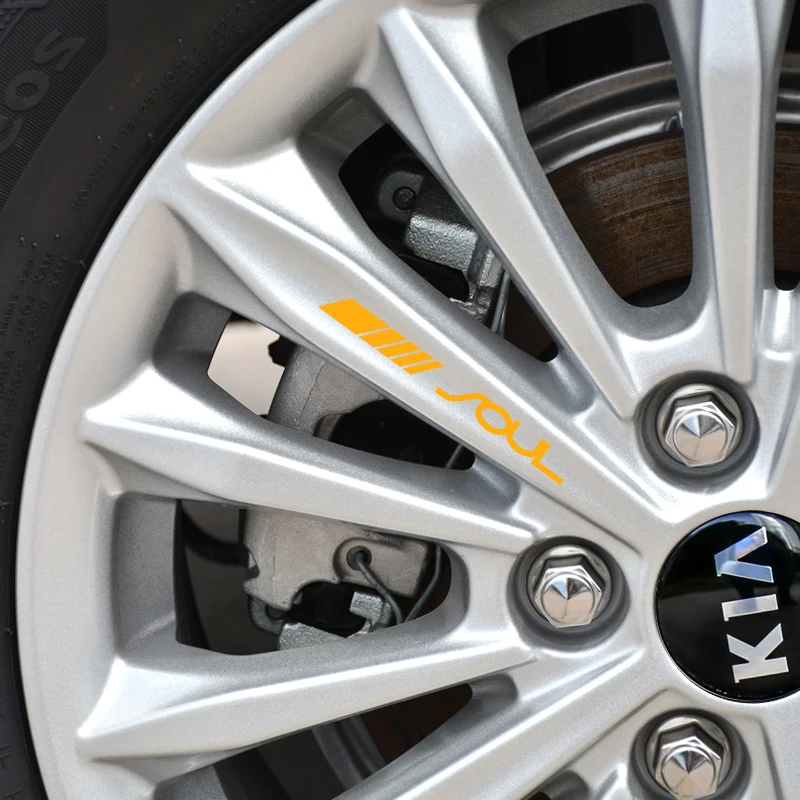 Car Wheel Sticker Logo Badge Emblem sticker Decal for Kia Soul rio ceed sportage cerato car styling accessories |