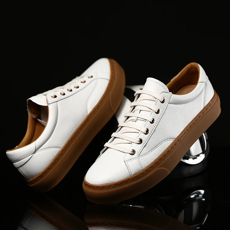 

Sneakers Shoes Men Summer Men Leather Shoes Outdoor Running Shoes Casual Skateboard Shoes Male Business Travel Shoes White Shoes