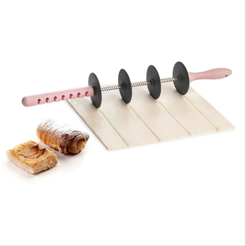 2Pcs Adjustable Rolling Pin Slicer Set Cutting Tools Cake Decorating for Kitchen Multi-Function Bread Croissant Cut | Дом и сад