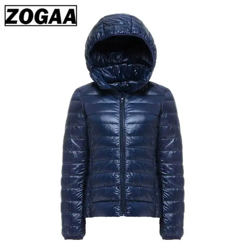 Зимний мужской и женский модный легкий стеганый пуховой пуховик с капюшоном