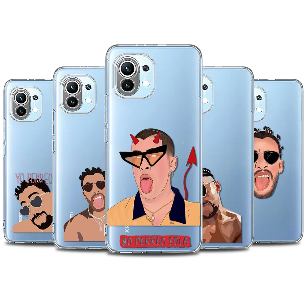 

Phone Case For Xiaomi Mi Poco X3 NFC M3 F3 D2 Pro 5G X2 F1 Clear Soft TPU for Mi X3 NFC Back Cover Casing Bad Bunny Shell Capa