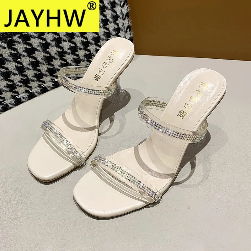 JAYHW летние прозрачные сандалии из ПВХ женские туфли лодочки с острым носком на