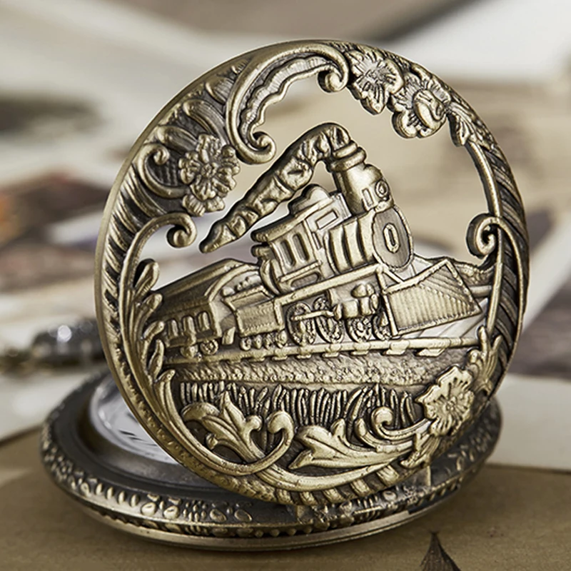 Карманные часы брелок ожерелье с подвеской в виде поезда автомобиля коня