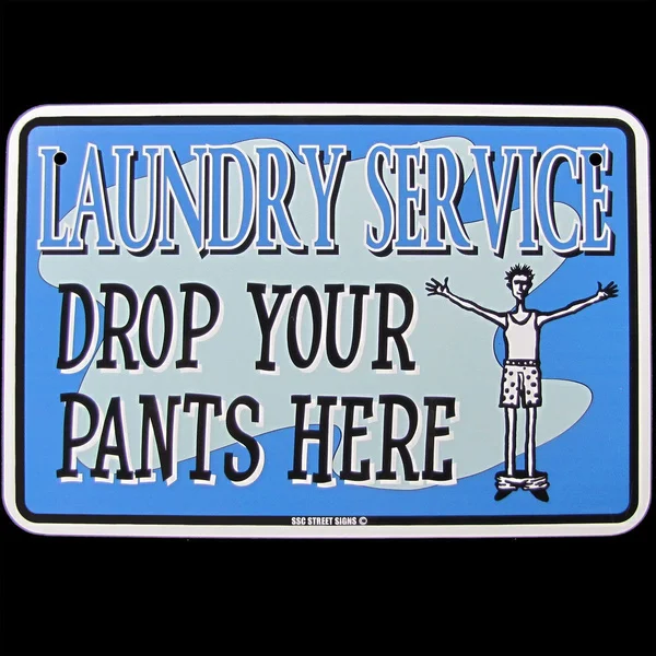 

Laundry Room Tin Sign DROP YOUR PANTS HERE Wash Service Ad Funny Home Wall Decor