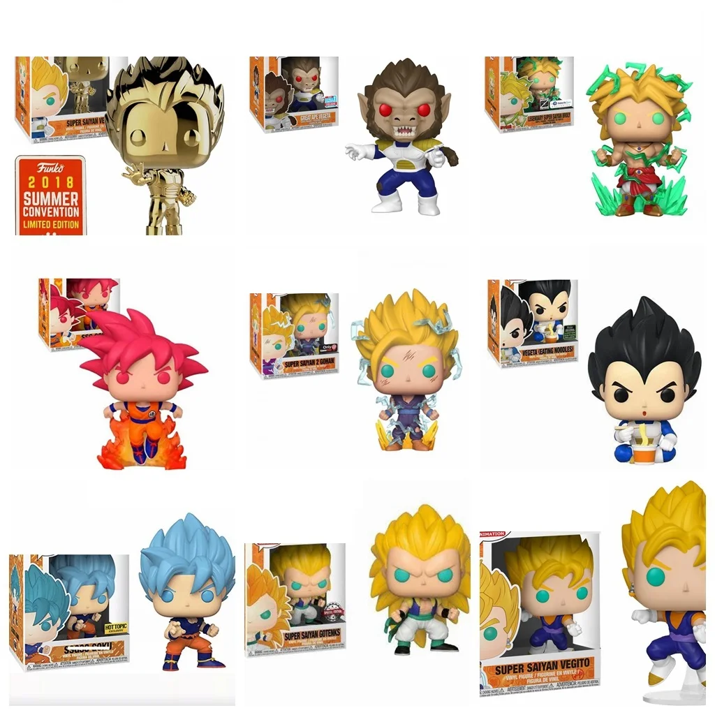 Funko DRAGON BALL SSGSS Goku Вегета плавки GOHAN пикколо Фриза GREAT APE BEERUS SUPER SAIYAN BROLY ACTION TOY