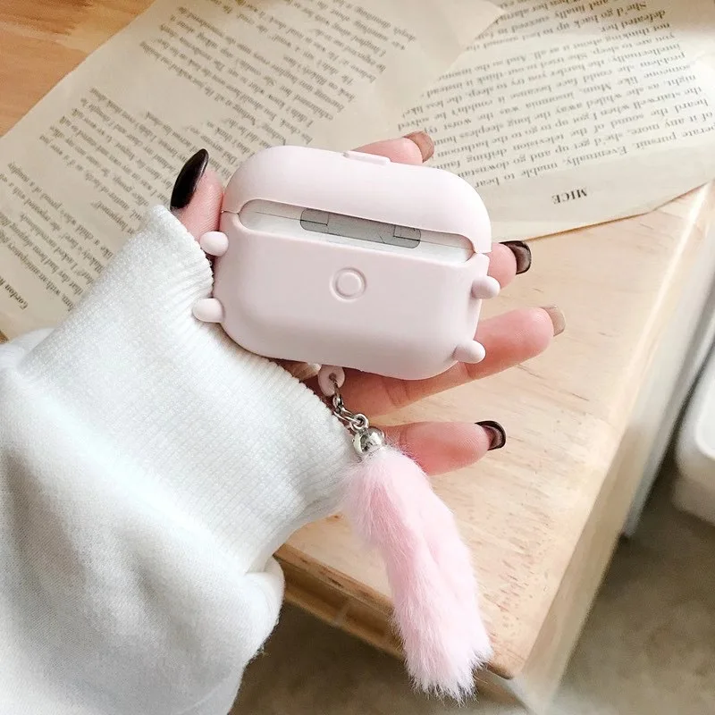 

Cute Pink Piggy Earphone Protective Cover Suitable for Airpods Pro Soft Earphone Drop Protection Cover Box