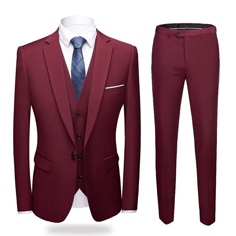 Новинка 2020 дизайнерские мужские свадебные костюмы пиджак + жилет брюки