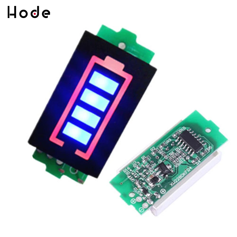 1S одиночный 3 7 в модуль индикатора емкости литиевого аккумулятора 4 2 синий