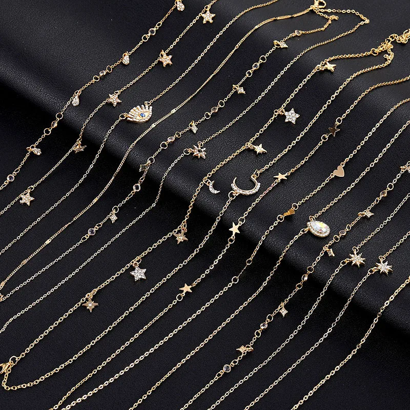 Женское Ожерелье чокер из металлического сплава золотистое ожерелье с подвеской