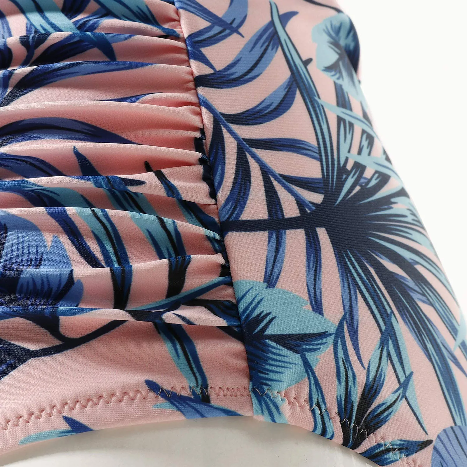 

2021 Sexy Women High Waist Bikini Swimsuit Swimwear Women Sexy High Breast Contrast Gradient Split Bikini Set One Piece Swimsuit