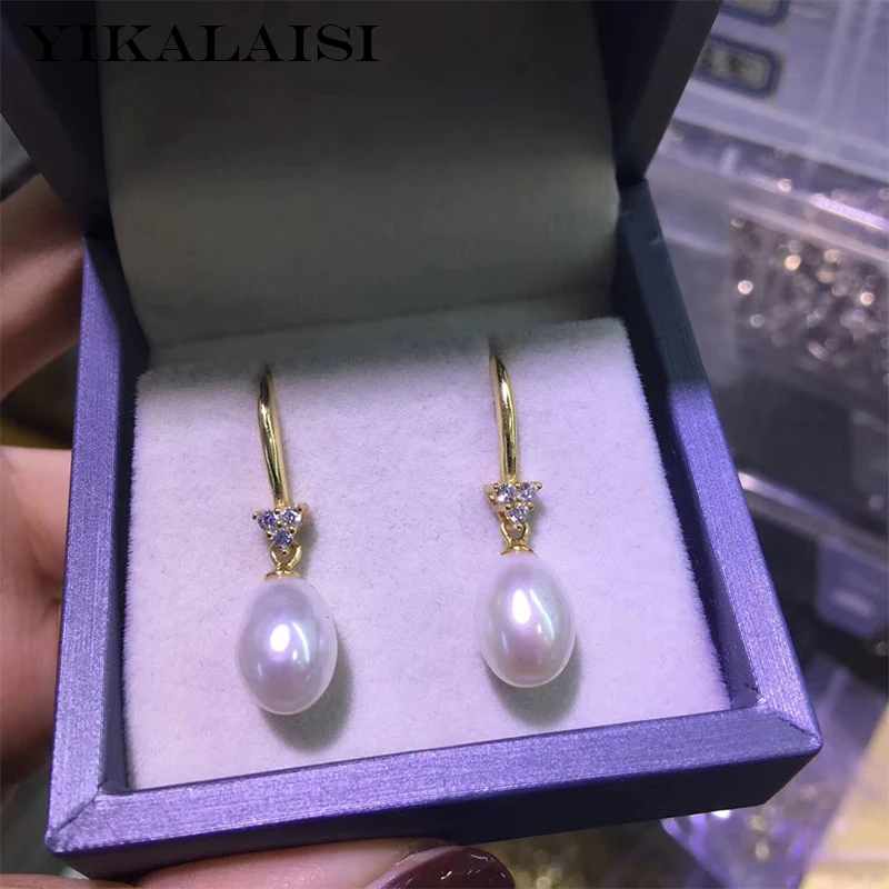 YIKALAISI 4 цвета жемчужный Размер 8 9 мм из натурального пресноводного жемчуга для