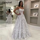 Длинное Тюлевое свадебное платье в стиле бохо, без рукавов