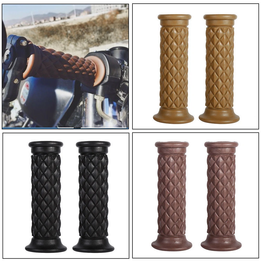 

2pcs Protective Durable Ergonomic Rubber Dustproof Easy Install Universal Outdoor Non Slip Cycling Motorbike Handlebars