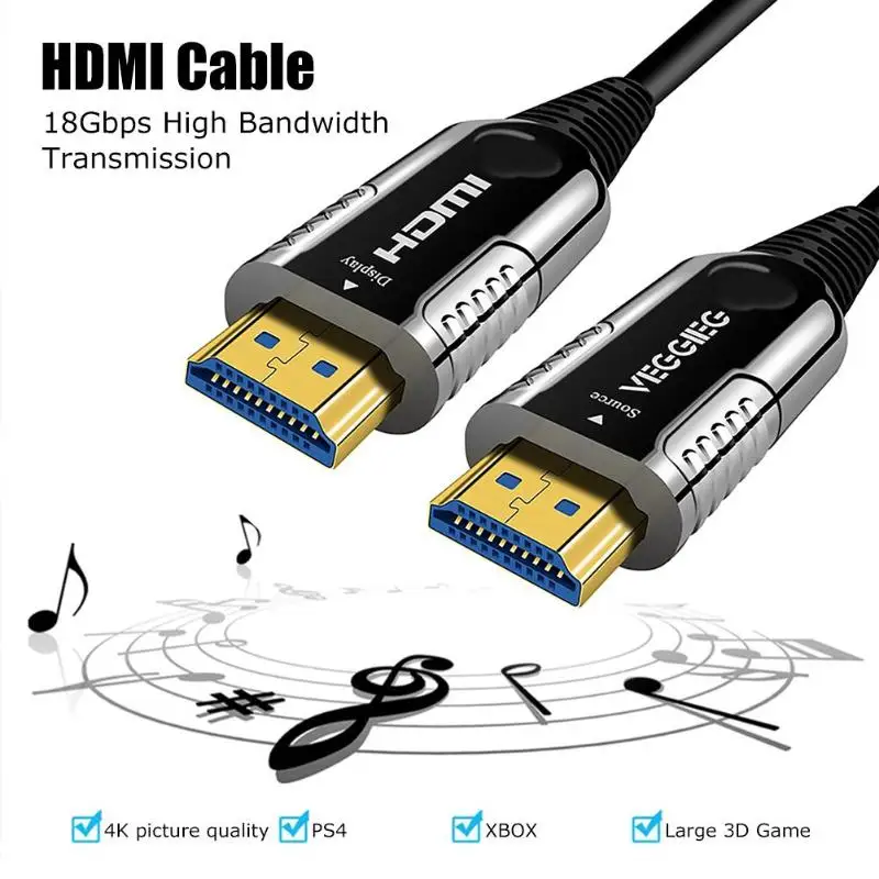1 м/2 м/5 м/15 м 4 к HD 60 Гц HDMI кабельное волокно оптический HDMI 2,0 18 Гбит/с аудио видео кабель для Xbox One камера для ноутбука аксессуары