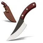 Кованый нож XYj ручной работы, 5,5 дюйма, для кемпинга, сербский, кованый нож, для нарезанных шеф-поваров, кухонный нож для мясника, в подарок, кожа покрытие оболочки