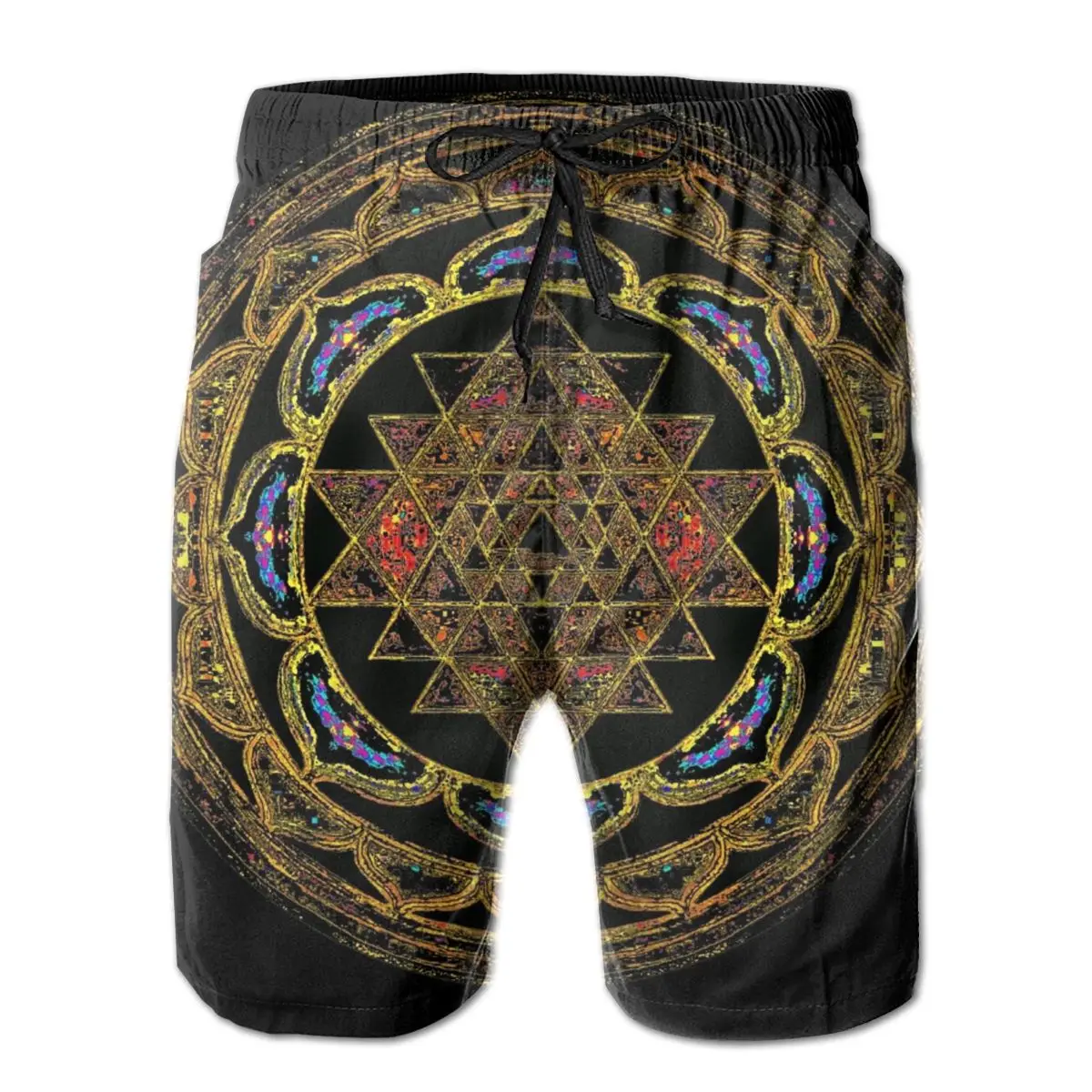 

Men Sweatpants Mandala Surfing Beach Board Swim Trunks Sport Quick Dry Mesh Casual Humor Chinese Shorts for Adult