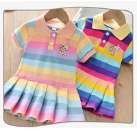 Платье в разноцветную полоску #4